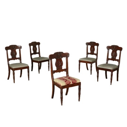 Fünf Stühlen Mahagani England Mitte '800.