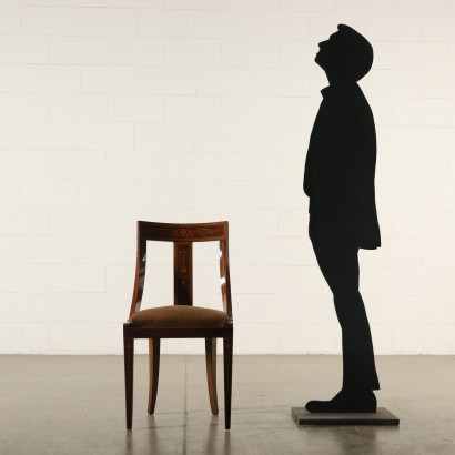 Sechs Stühle im Stil Ahorn Einlagen Italien 20. Jahrhundert