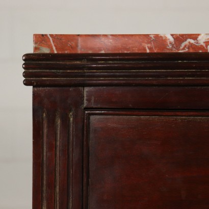 Revival Console Table Mahogany Marble Italy 20th Century