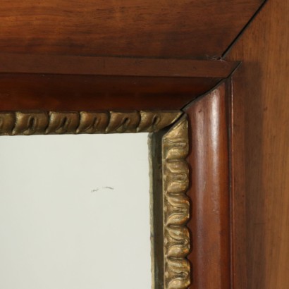 Empire Mantelpiece Mirror Walnut Italy Early 19th Century