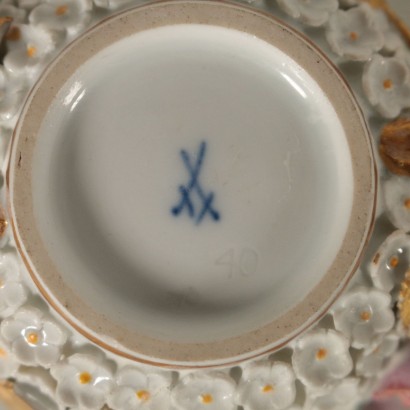 Tasse avec Couvercle et Soucoupe Porcelaine Meissen '800-'900
