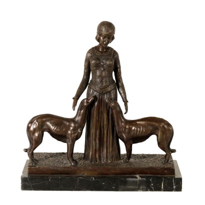 Sculpture Bronze Marbre noir France Moitié '900