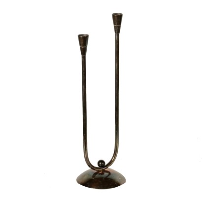 Candle Holder by Guido Niest Metal Italy 20th Century