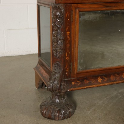 Elegant Glass Cabinet with Inlays Holland Early 1800s
