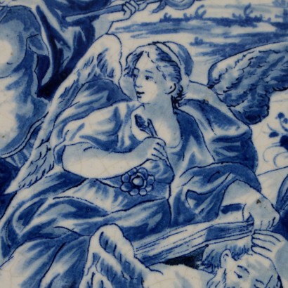 Blau Dekorierte Dekorplatte Italien 20. Jahrhundert