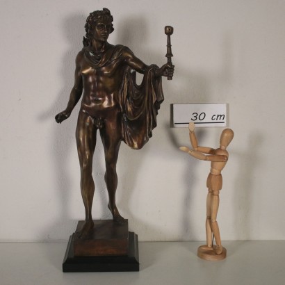 Apollo God of the Sun Bronze Sculpture Italy 20th Century