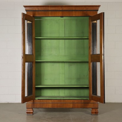 Impressive Bookcase Maple Walnut Italy First Half of 1800s