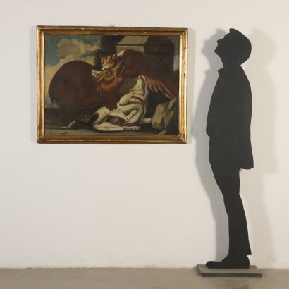 arte, arte italiano, pintura italiana antigua, El asalto del puma, El asalto del puma