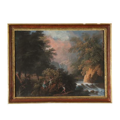 Allegorie des Herbstes Tempera auf Leinwand 18. Jahrhundert