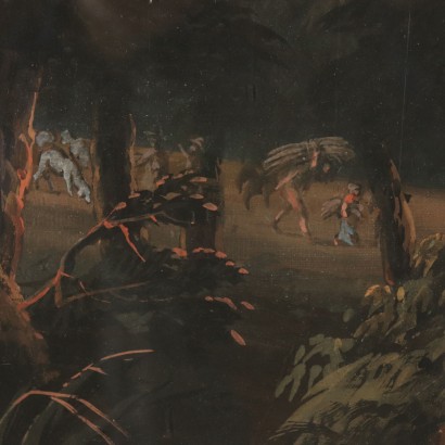 Allegorie des Herbstes Tempera auf Leinwand 18. Jahrhundert