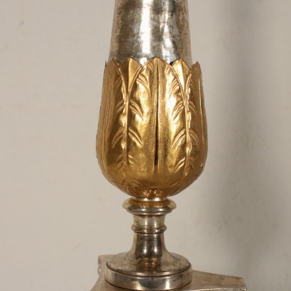 Table Lamp Metal Sheet Lampshade Italy 19th Century
