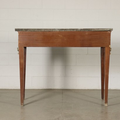 Directory Console Table Mahogany Marble Top Italy Early 1800s