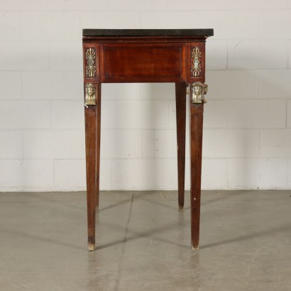 Directory Console Table Mahogany Marble Top Italy Early 1800s