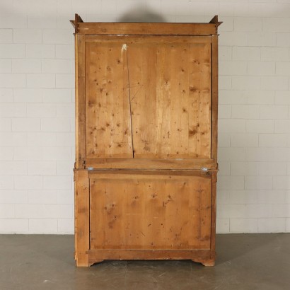 Double Body Bookcase Walnut Italy 19th Century