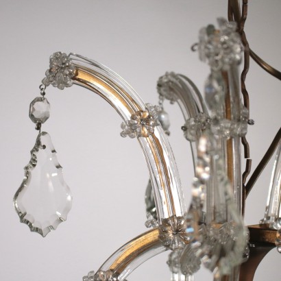 Chandelier Marie Therese Style Glass Italy First Half of 1900s