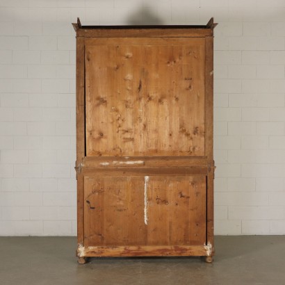 Double Body Bookcase Walnut Italy 19th Century