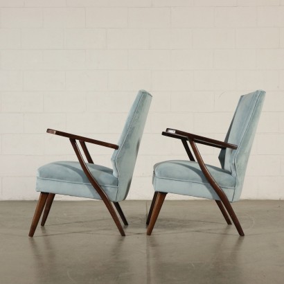 Ein Paar Sessel Samt Vintage Argentinien 50er Jahre