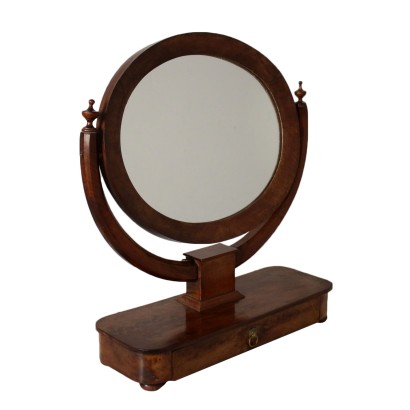 Table Cheval Mirror Walnut Italy First Quarter of 1800s