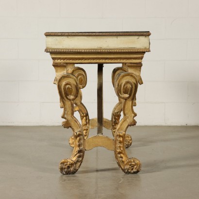 Table with Shrine Gilded Lacquered Wood Italy Late 1800s