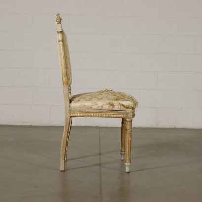 Vier Stühle im Stil Lackiertes Holz Italien 20. Jahrhundert