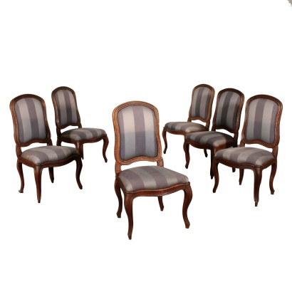 Gruppo di sei sedie Luigi XV