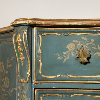 Revival Chest of Drawers Lacquered Wood Italy 20th Century