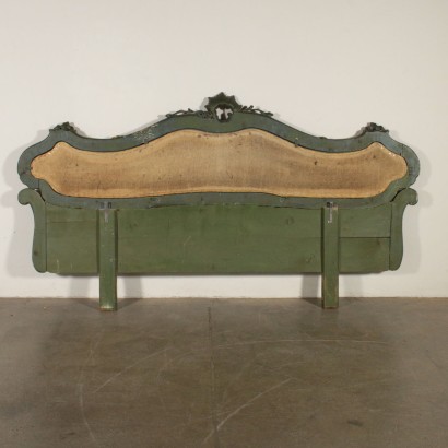 Revival Headboard Lacquered Wood Italy First Half of 1900s
