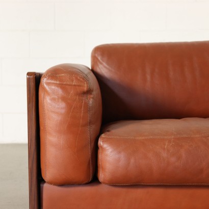 Sofa von Afra & Tobia Scarpa Leder Vintage Italien 60er-70er Jahre