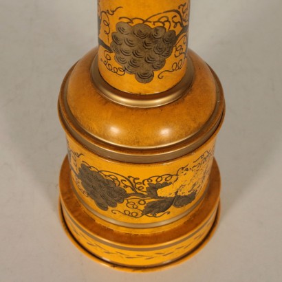 Lampe de Table Métal Tissu Vintage Fabriqué en Italie Moitié '900