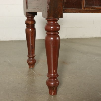 Table with Turned Legs Walnut Italy Late 19th Century