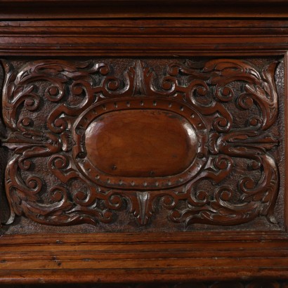 Carved Storage Bench Walnut Italy 18th Century