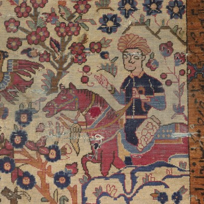 Isfaham Carpet Iran Silk Handmade Manufacture 19th Century