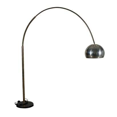 Lampe Arc Extensible Réglable Laiton Métal Aluminium chromé années 60