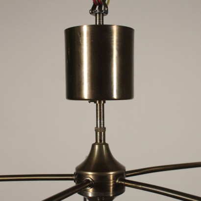 Ceiling Lamp Metal Chromed Aluminium Vintage Italy 1960s-1970s