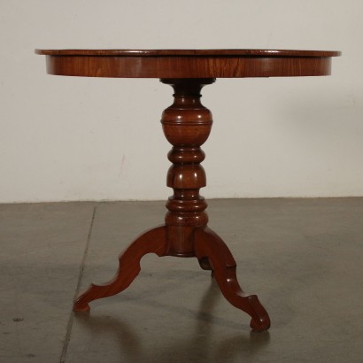 Round Coffee Table on Tripod Inlays Italy Mid 1800s