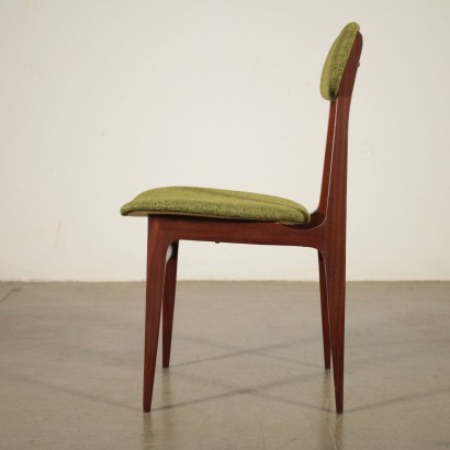 Stühlen gefärbt Buchenholz Schaumstoffpolsterung Italien 60er Jahre.