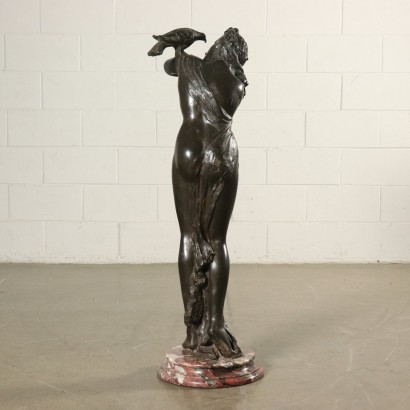 Jugendstil Statue Bronze Marmor 1900.