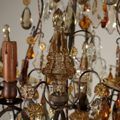 Chandelier Glass Pendants Italy First Half of 1900s