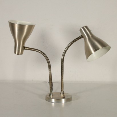 Lampe de Table Aluminium chromé Fabriqué en Italie Années 70