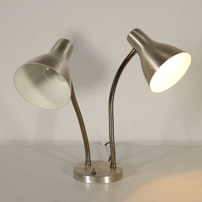 Tischlampe Verchromtes Aluminium Vintage Italien 70er Jahre