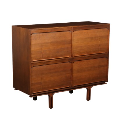 Cabinet by Gianfranco Frattini Walnut Veneer Vintage Italy 1960s-1970s