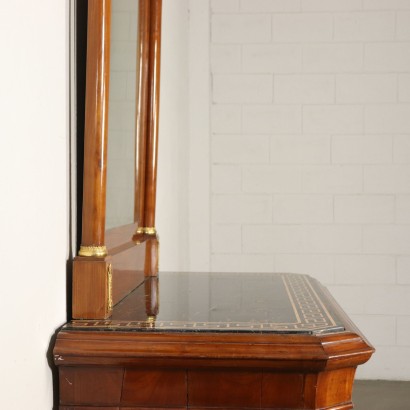 Console with Mirror Charles X Cherry Italy First Half of 1800s