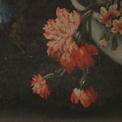 Stillleben mit Blumen und Papagei 18. Jahrhundert