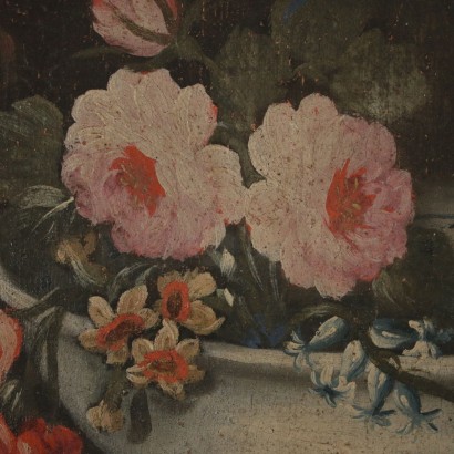 Stillleben mit Blumen und Papagei 18. Jahrhundert