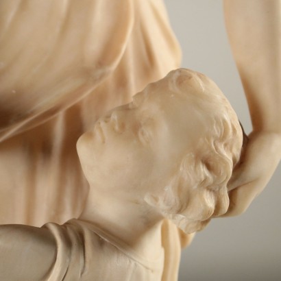 Statue Art Nouveau Albâtre Italie Fin '800 Début '900