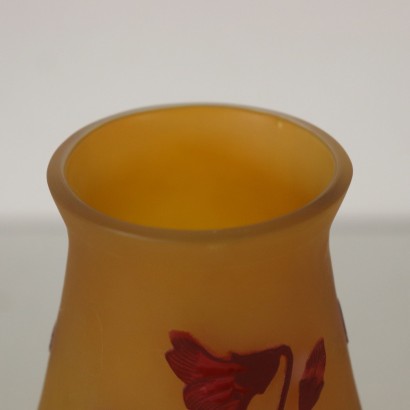Vase Gallé Stil Glas Frankreich 20. Jahrhundert