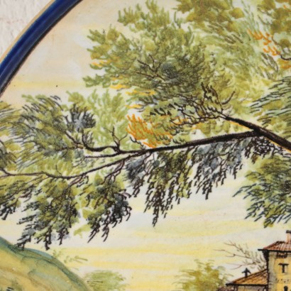 Pair of Decorative Plates Ceramic Italy 19th Century