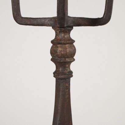 Pair of Mantel Andirons Wrought Iron 18th Century