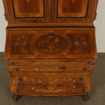 Revival Bureau Bookcase Inlays Italy First Half of 1900s