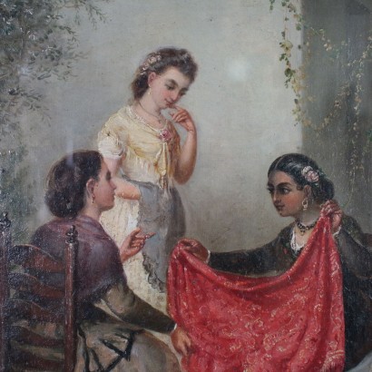 Alvaro Miron The Choice of Fabrics Oil Painting 1872